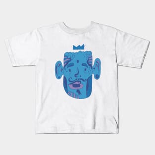 Mountain Blue Strange King Pierre Kids T-Shirt